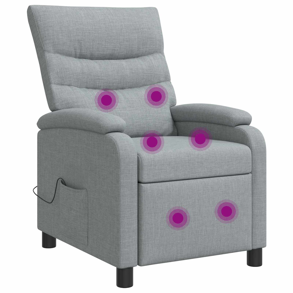 vidaXL Relaxfauteuil Lichtgrijs Stof