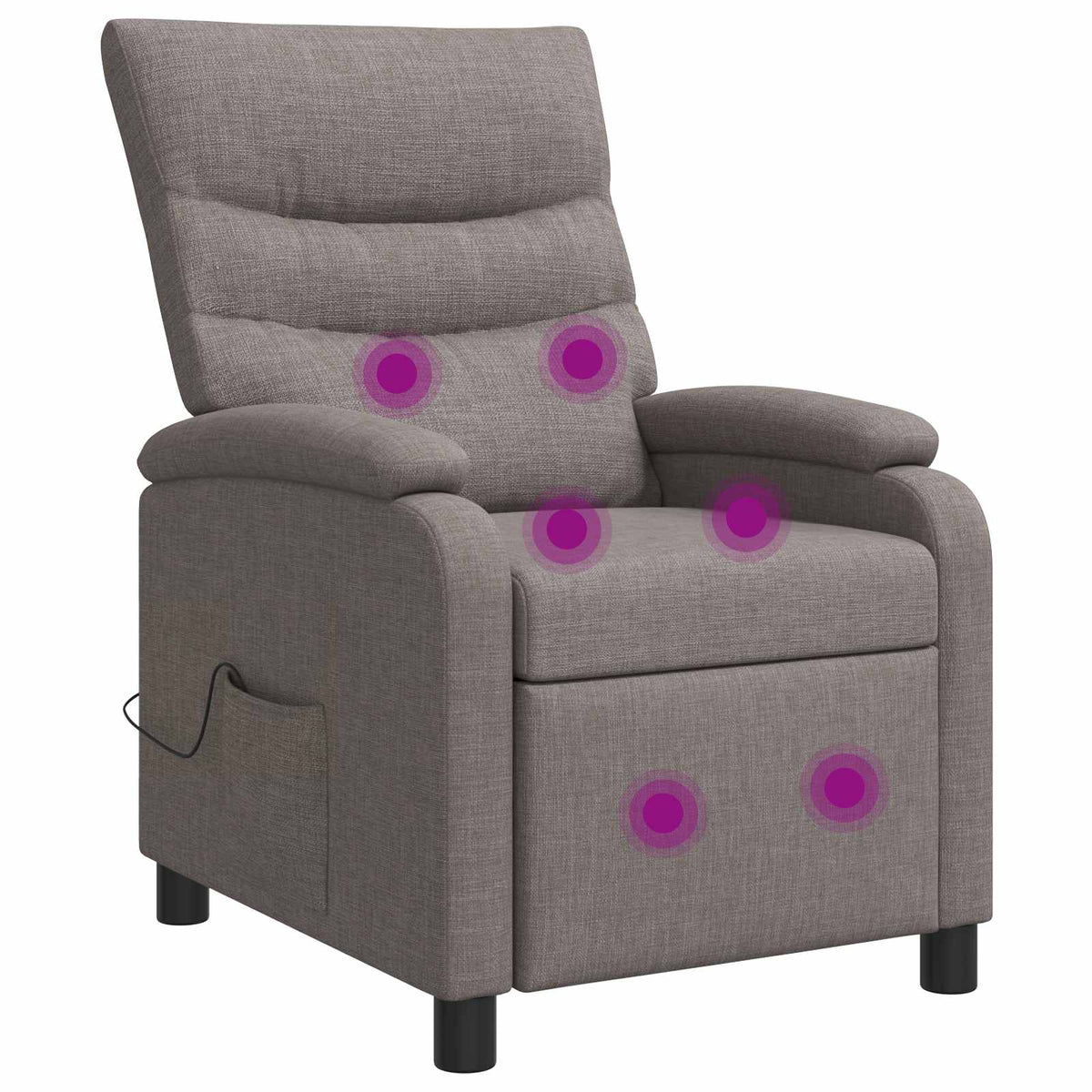 vidaXL Relaxfauteuil Lichtgrijs Stof