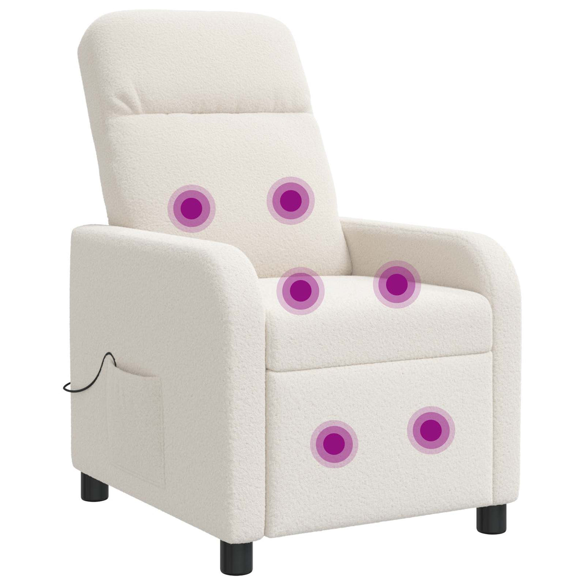 vidaXL Relaxfauteuil Lichtgrijs Bouclé