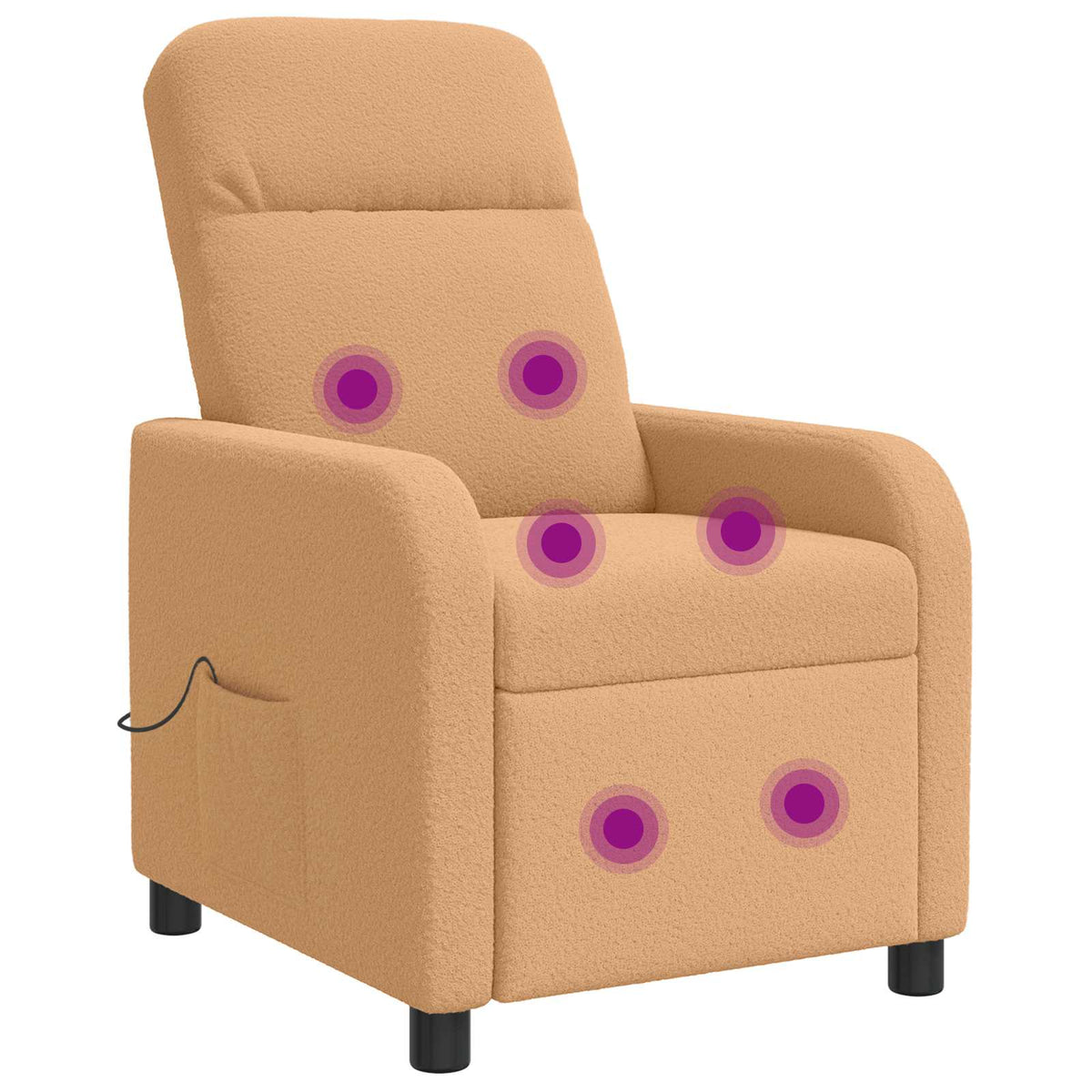 vidaXL Relaxfauteuil Lichtgrijs Bouclé