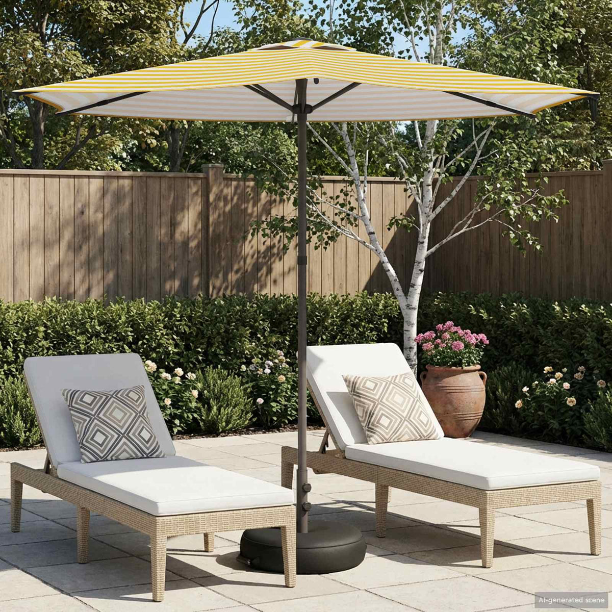 vidaXL Tuinparasol 200 x 300 cm Polyester Rechthoekig Crèmekleurig