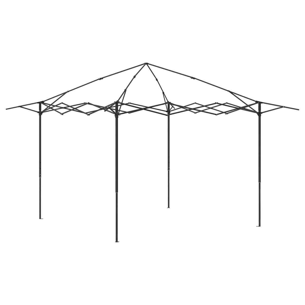 vidaXL Gazebo met 4 Zijwanden 3,3 x 3,3 m Crème en bruin