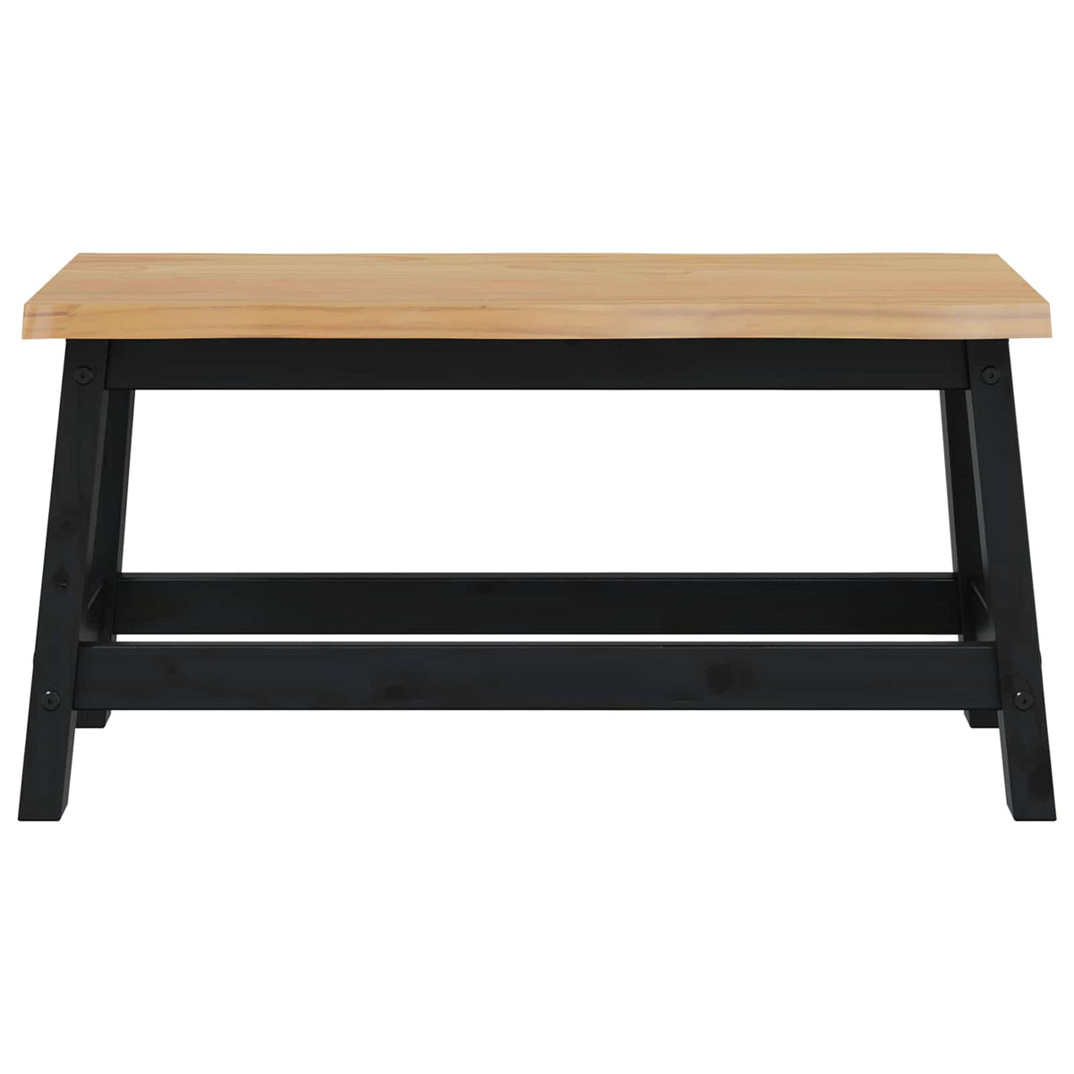 VidaXL Eetbank EKAI Zwart 91,5 x 29 x 45,5 cm Massief grenenhout
