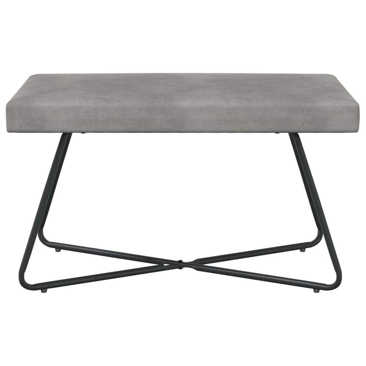 vidaXL Bank Effen Lichtgrijs 80 x 40 x 45 cm Fluweel