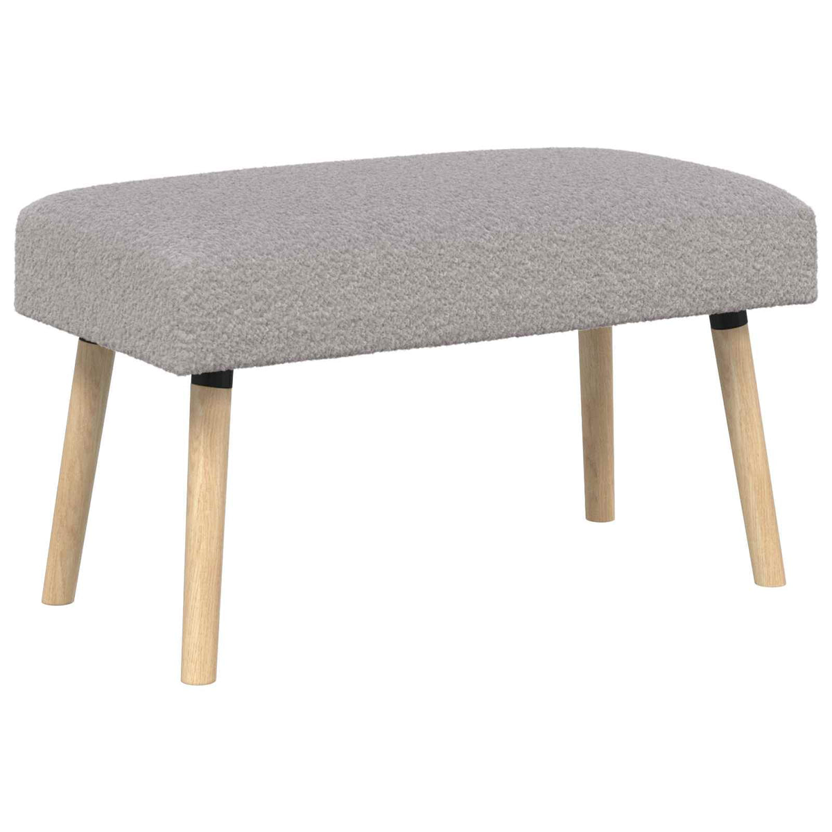 vidaXL Bank Effen Lichtgrijs 60 x 40 x 45 cm Bouclé