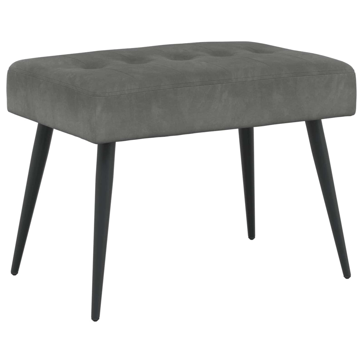 vidaXL Bank met knoopverstelling Lichtgrijs 60 x 40 x 45 cm Fluweel