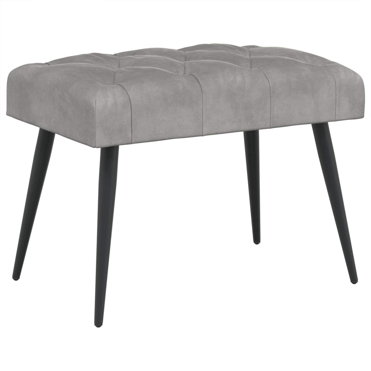 vidaXL Bank met knoopverstelling Lichtgrijs 60 x 40 x 45 cm Fluweel