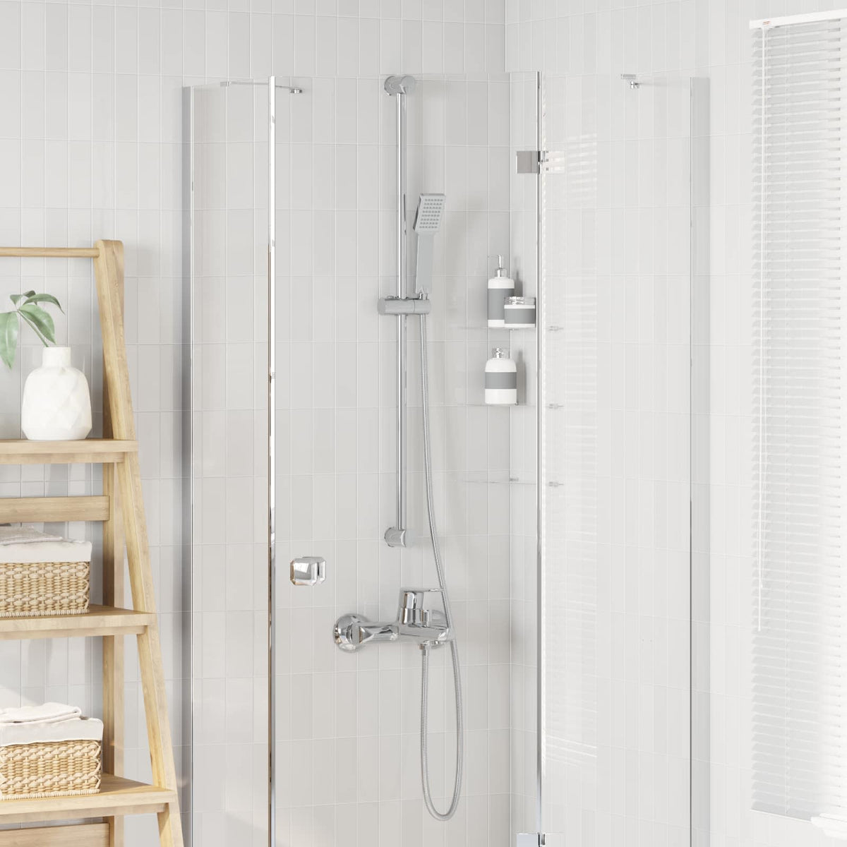 vidaXL Doucheset Chroom 150 cm Roestvrij staal