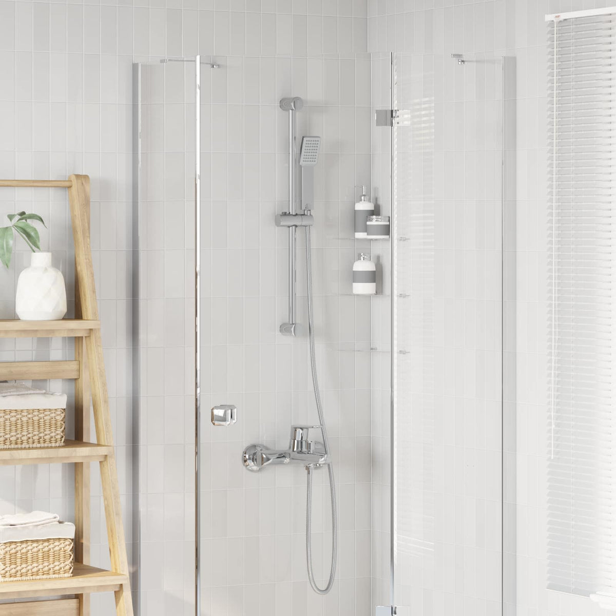 vidaXL Douchesysteem set Chroom 70 cm Roestvrij staal