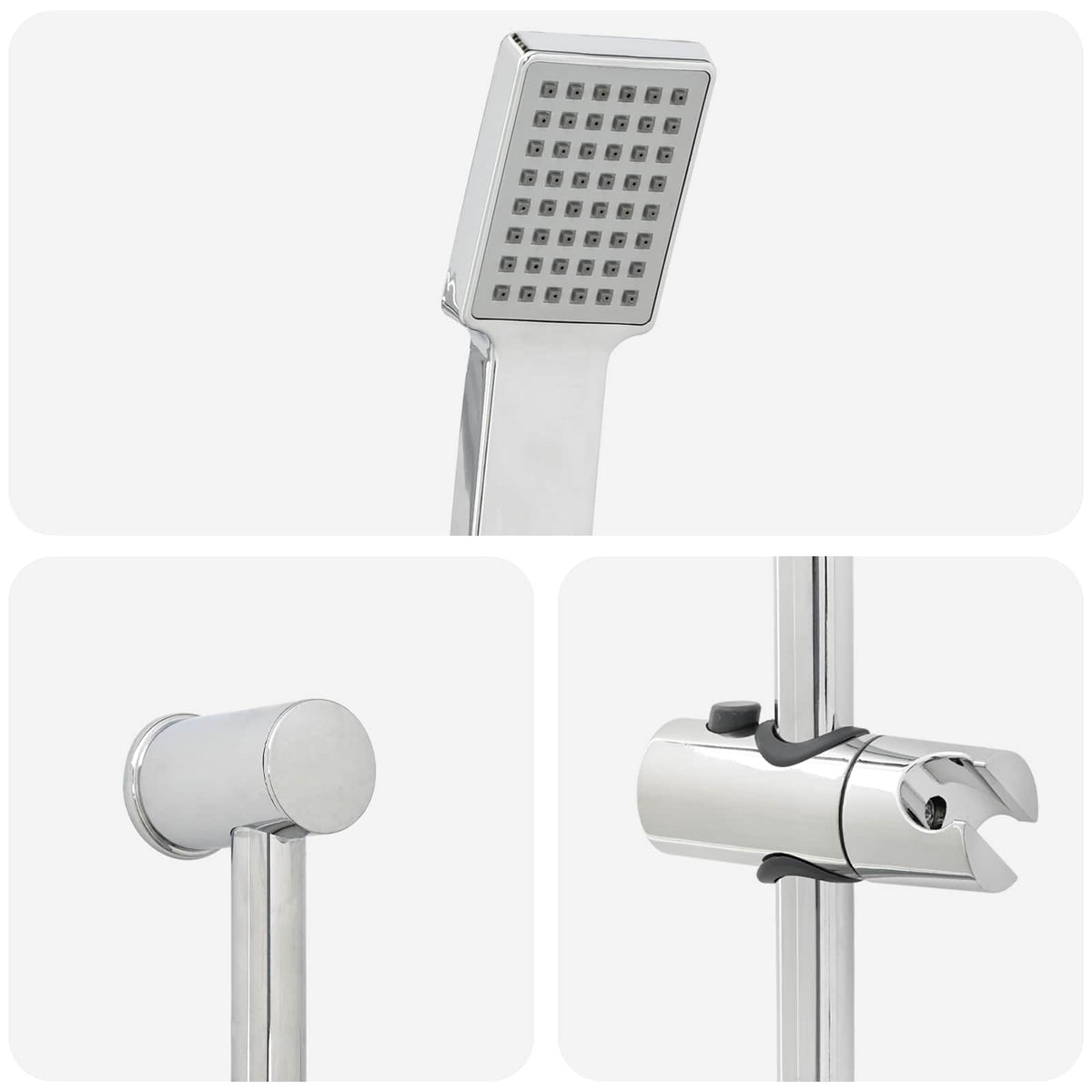 vidaXL Douchesysteem set Chroom 70 cm Roestvrij staal