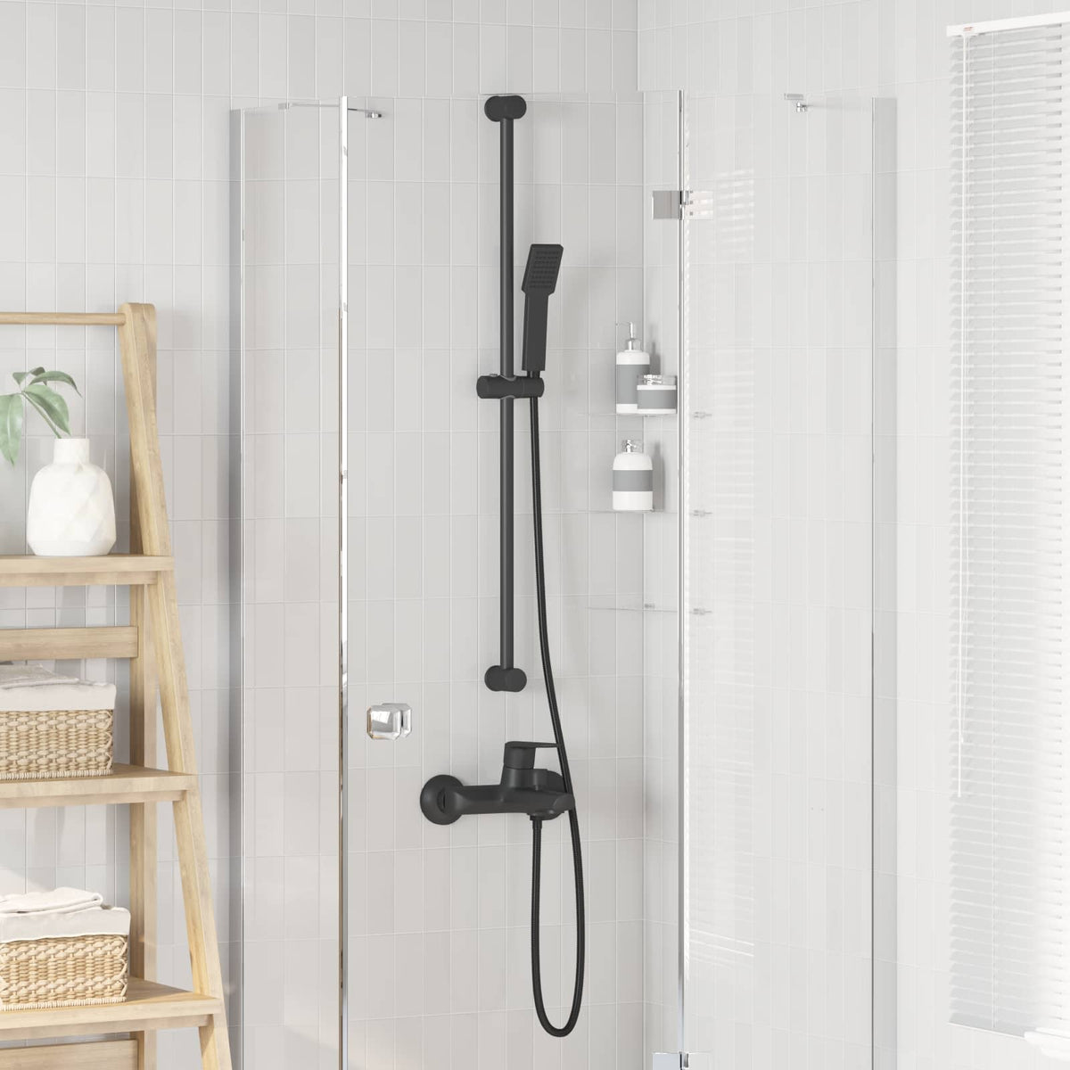 vidaXL Douchesysteem set Chroom 70 cm Roestvrij staal
