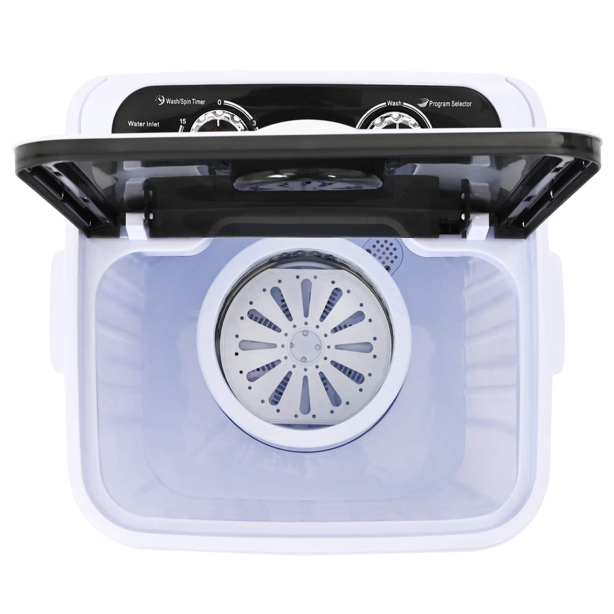vidaXL Mini Wasmachine met Enkele Wasbak 4,6 kg Blauw en Wit