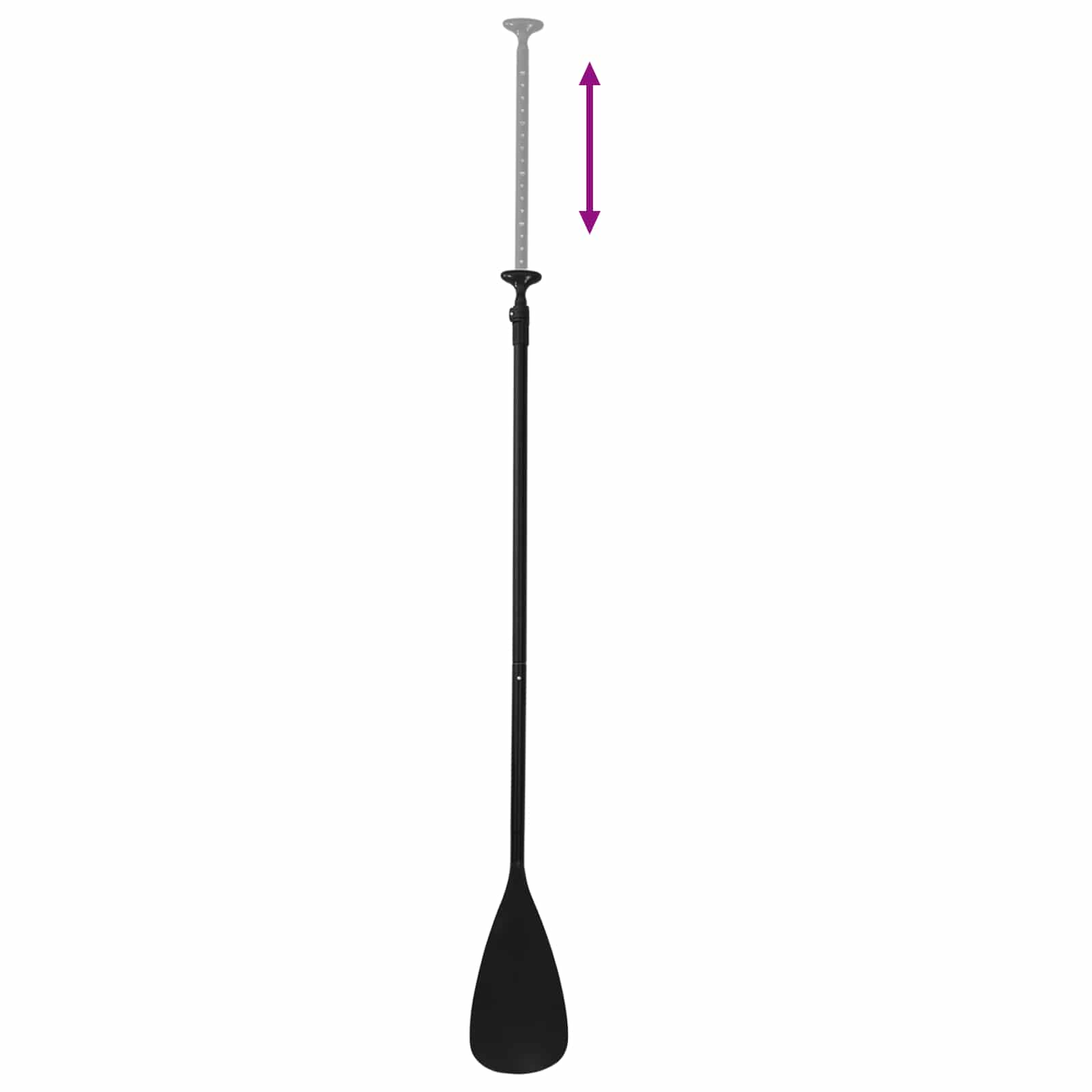 vidaXL 2 in 1 Kajak & SUP Paddle 203 x 19,5 cm Zwart