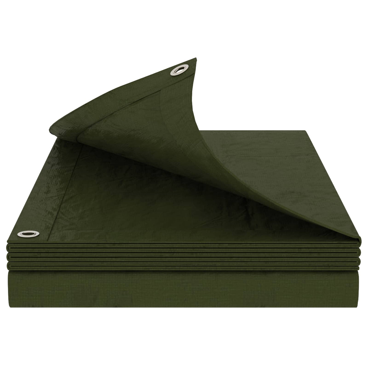 vidaXL Zeil met Oogjes Groen 4 x 6 m 260 gsm PE