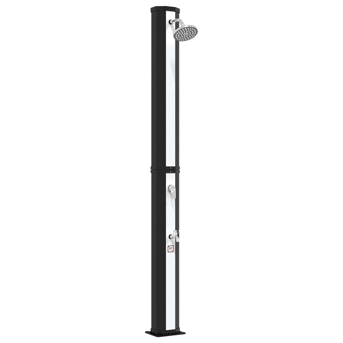 vidaXL Zonnedouche met douchekop en kraan 40 L, zwart en zilver