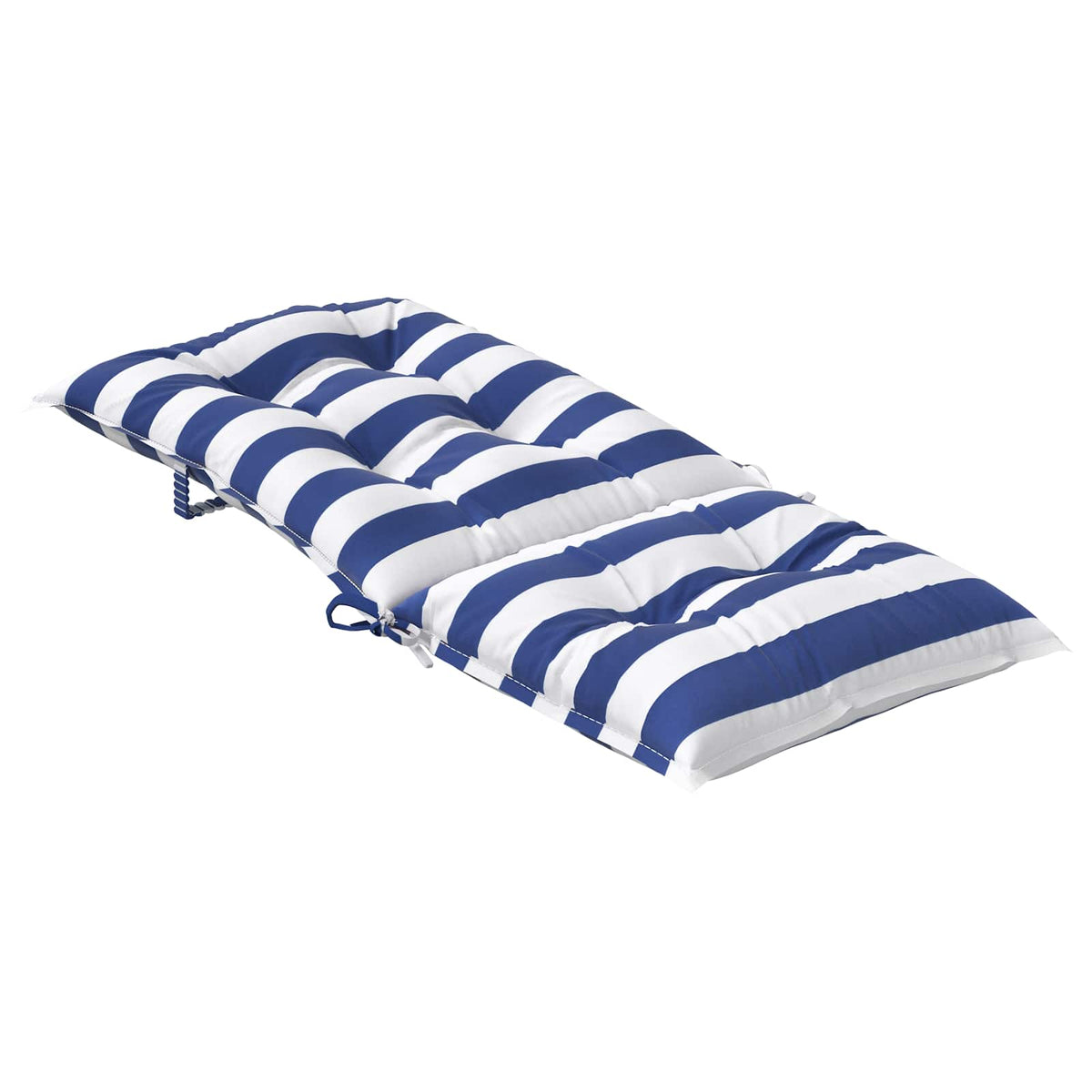 vidaXL Buiten Kussen 2 pcs Blauw en Wit 120 x 50 x 7 cm Stof