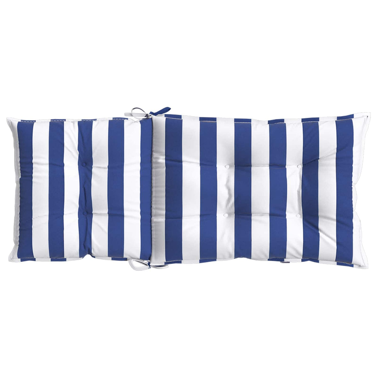 vidaXL Buiten Kussen 2 pcs Blauw en Wit 120 x 50 x 7 cm Stof