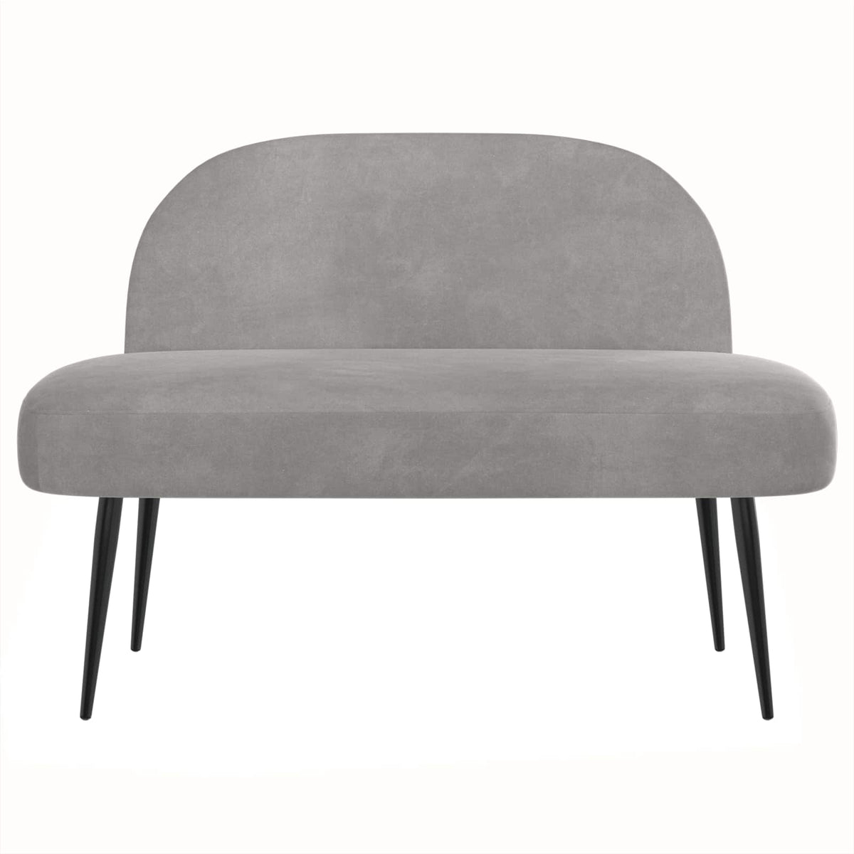 vidaXL Beklede bank met rugleuning Lichtgrijs 110 x 60 x 76 cm Fluweel