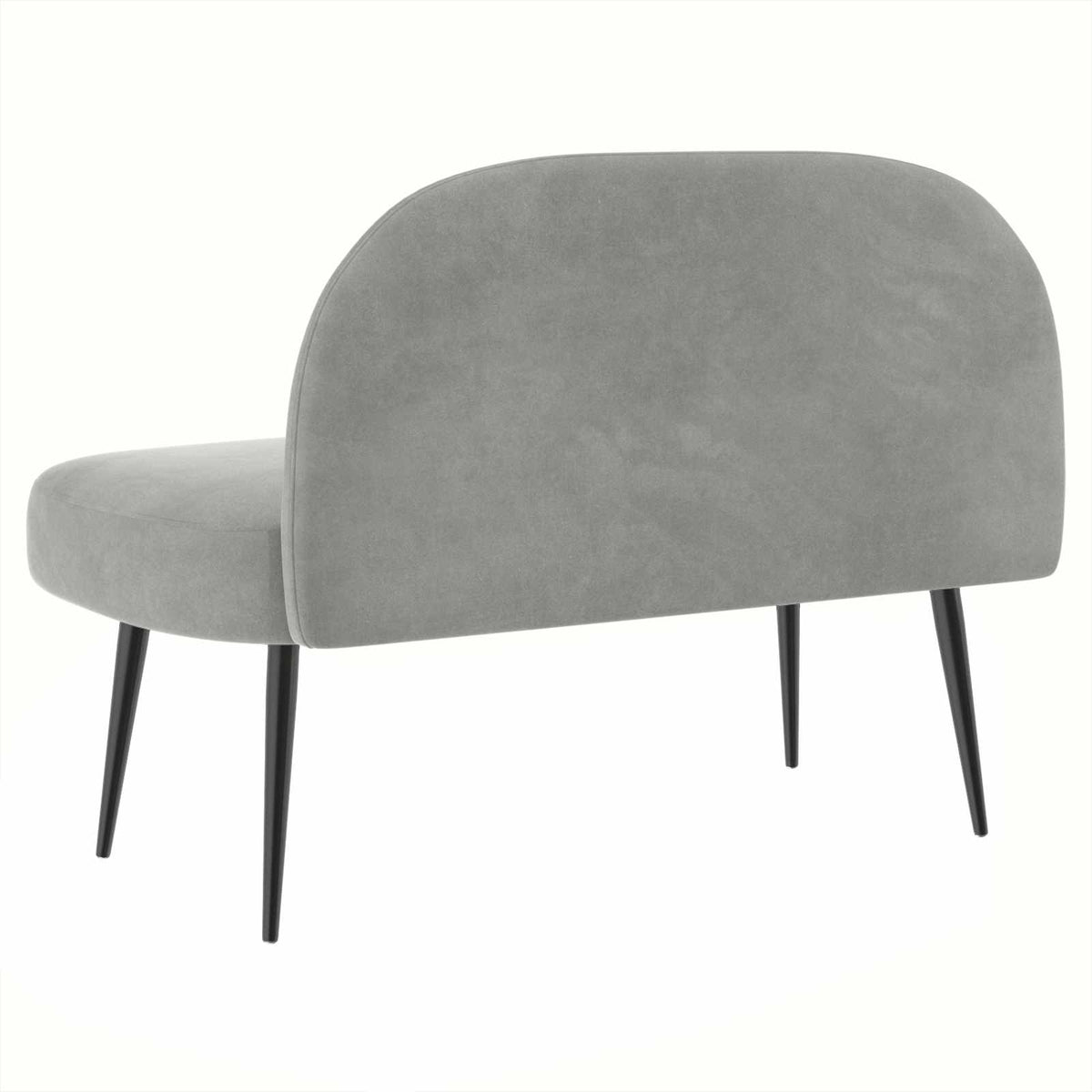 vidaXL Beklede bank met rugleuning Lichtgrijs 110 x 60 x 76 cm Fluweel