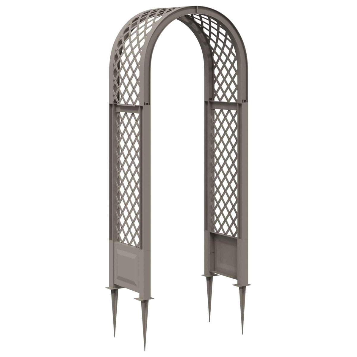vidaXL Rozenboog met Stekels Wit 97 x 43 x 218 cm PP