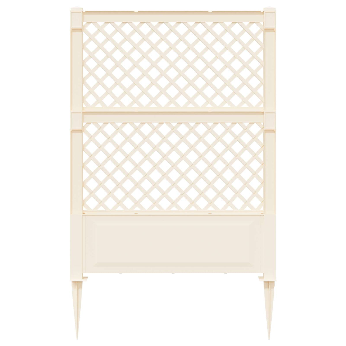 vidaXL Trellis met Spike Wit 99 x 6 x 165 cm PP