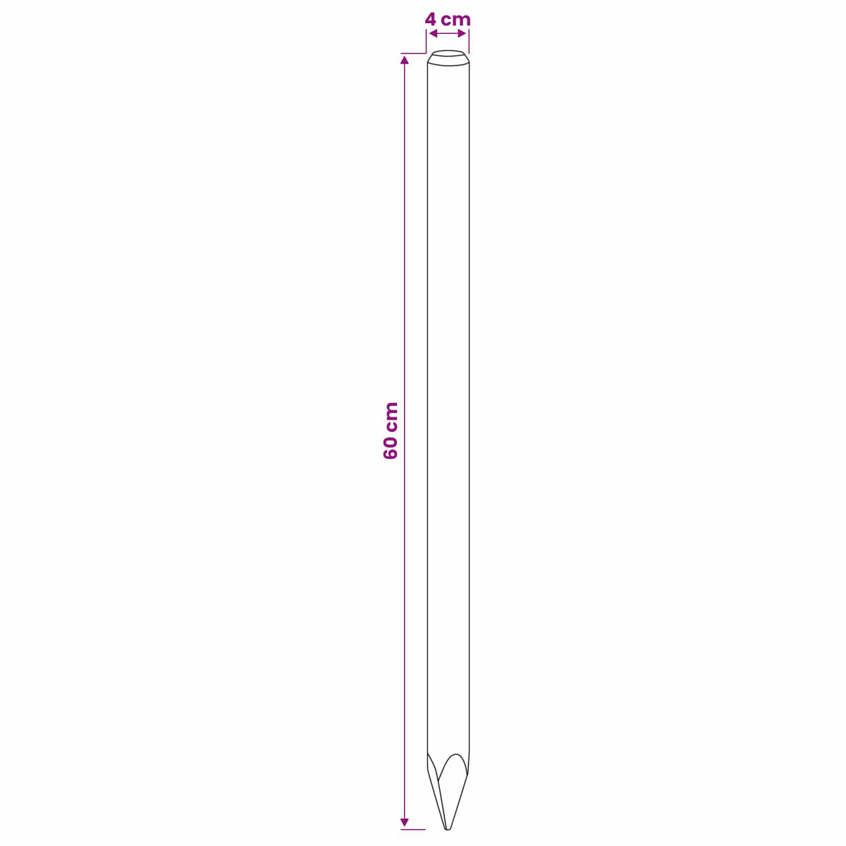 vidaXL Schuttingpalen 5 st Groen 120 cm Massief grenenhout
