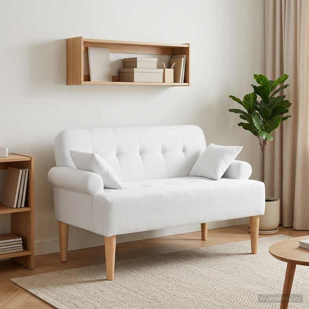 vidaXL Loungebank met knopencomfort Zwart 120 x 65 x 79 cm Stof