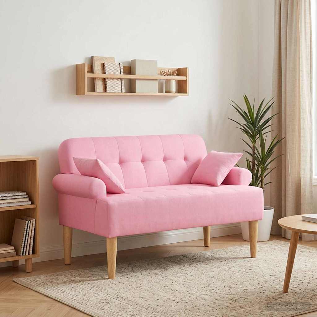 vidaXL Loungebank met knopencomfort Zwart 120 x 65 x 79 cm Stof