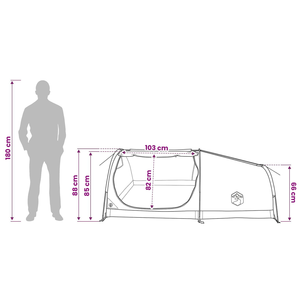 vidaXL Hiking Tent Waterdicht 1-persoons 1-Persoons Groen