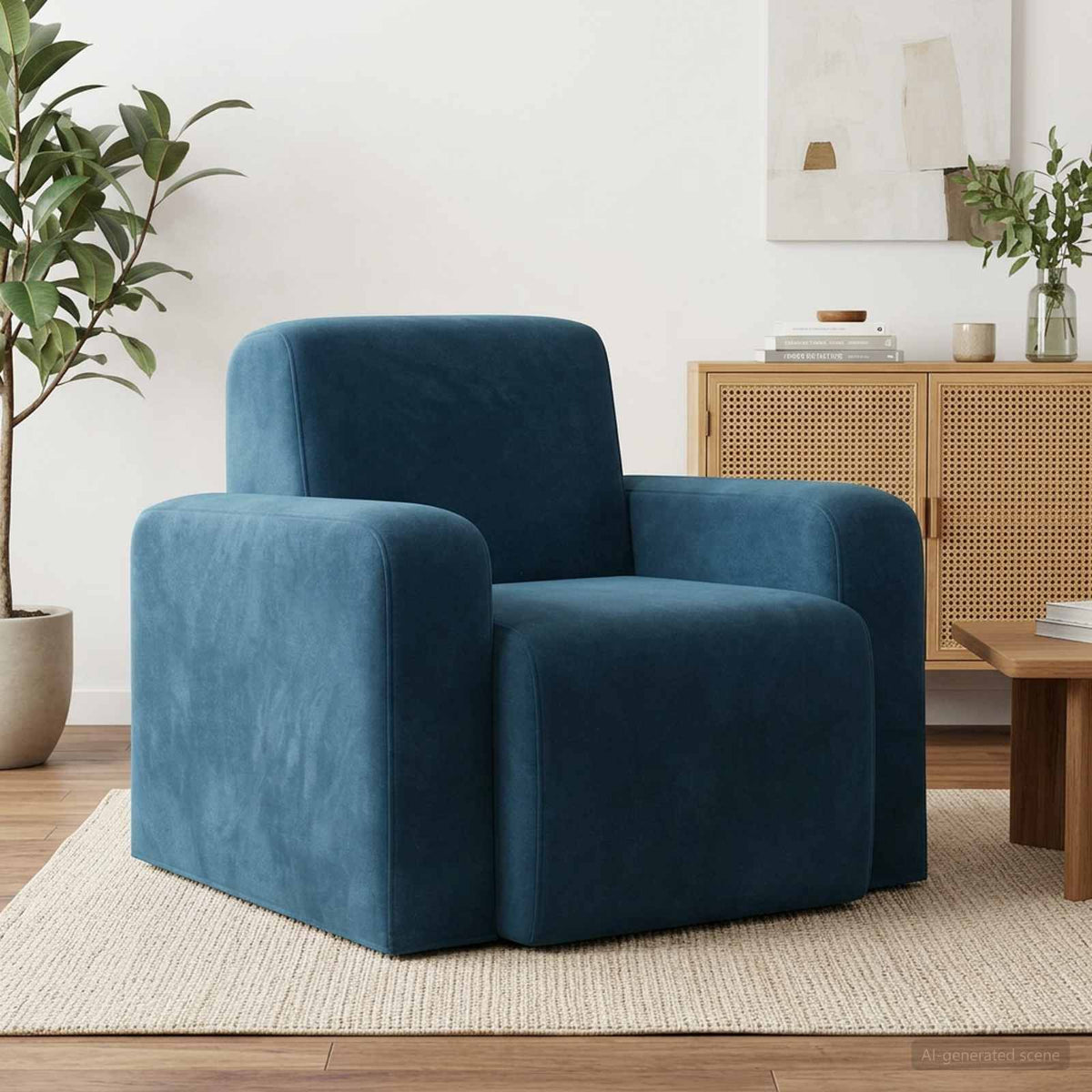 vidaXL Fauteuil Lichtgrijs fluweel