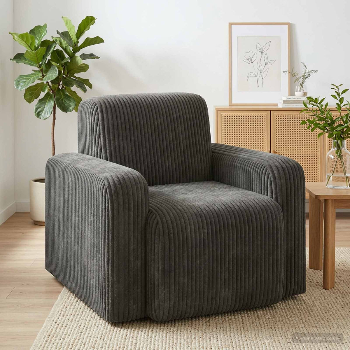 vidaXL Fauteuil Taupe corduroy
