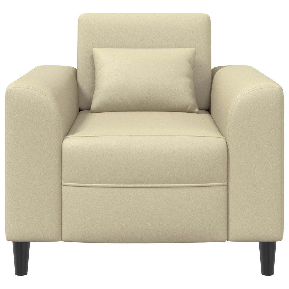 vidaXL Fauteuil Crèmekleurig Kunstleer