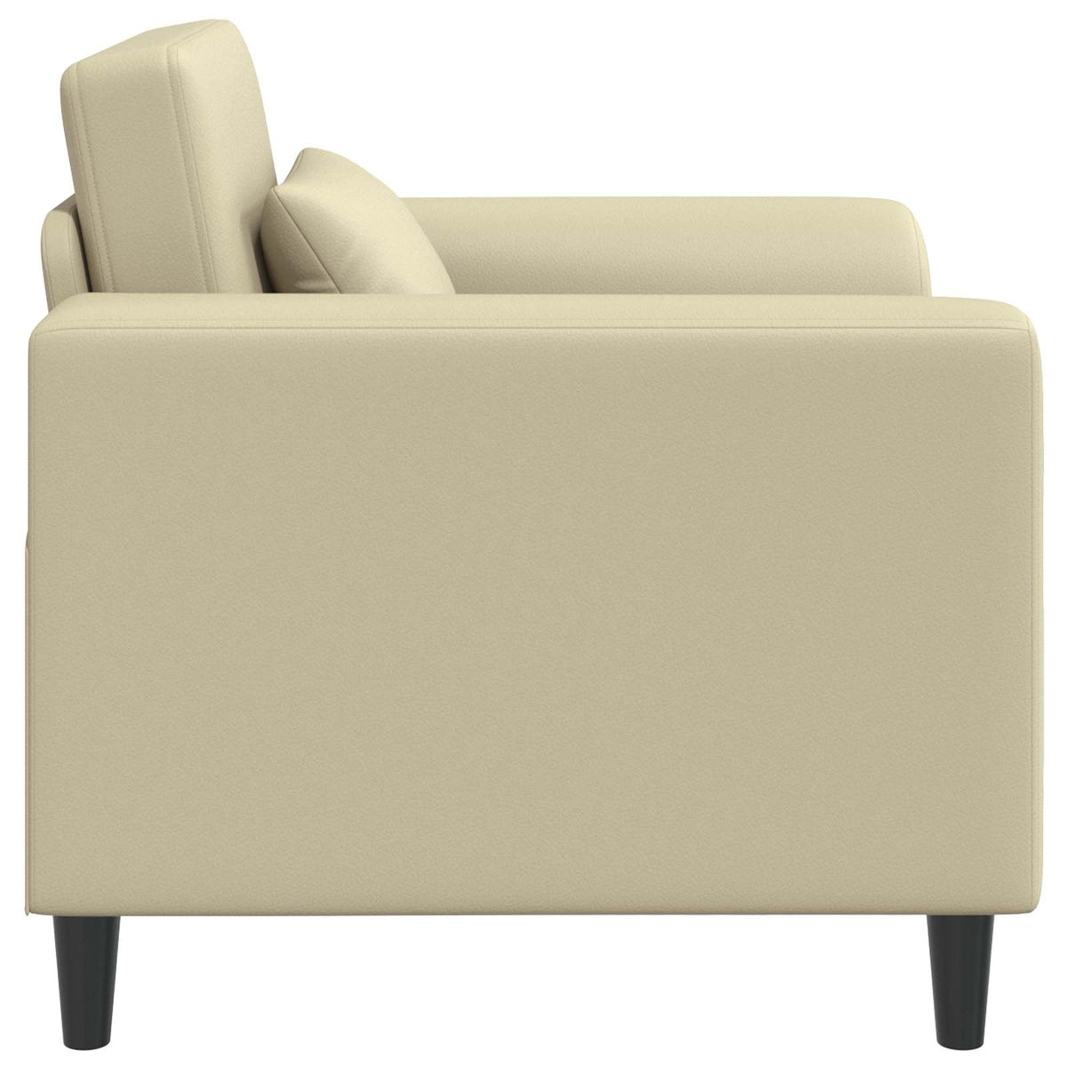 vidaXL Fauteuil Crèmekleurig Kunstleer