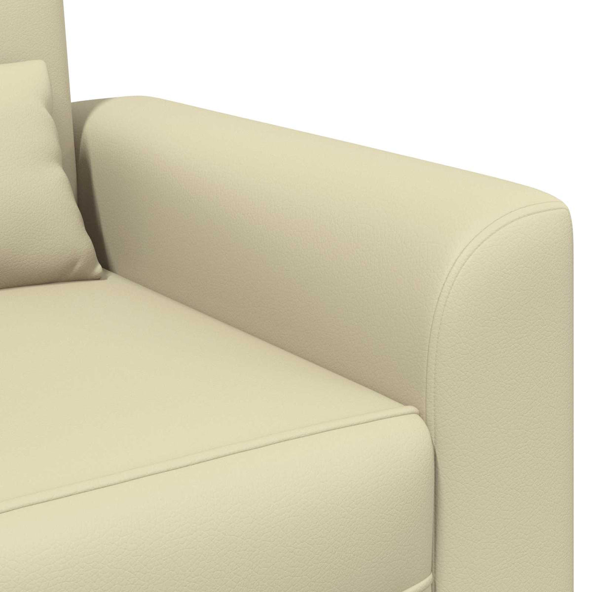 vidaXL Fauteuil Crèmekleurig Kunstleer