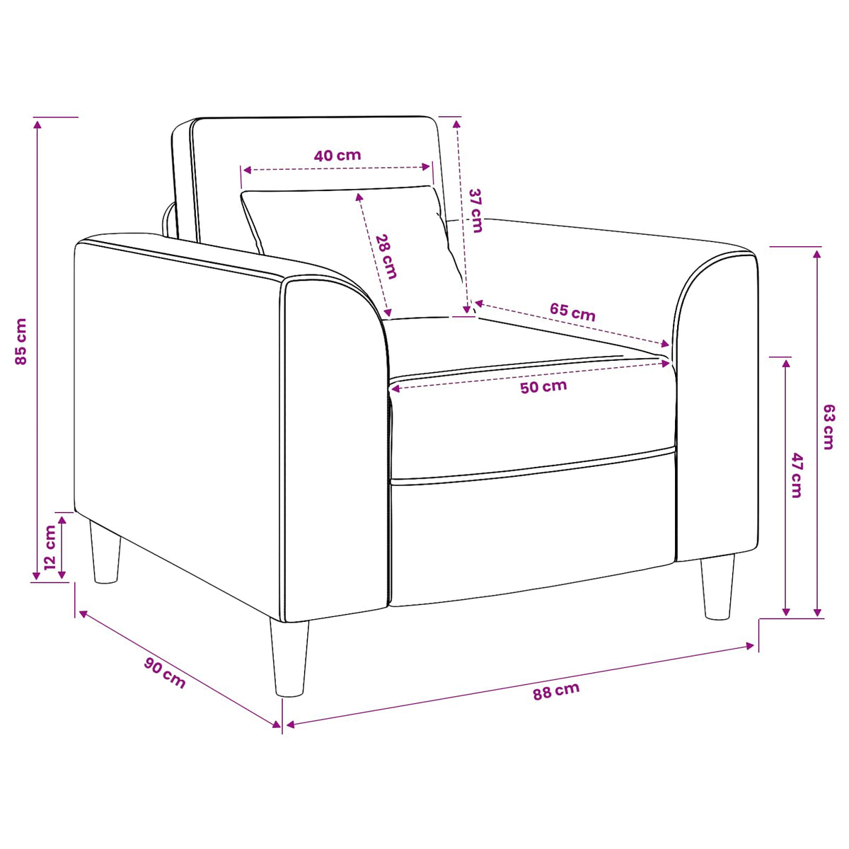 vidaXL Fauteuil Crèmekleurig Kunstleer