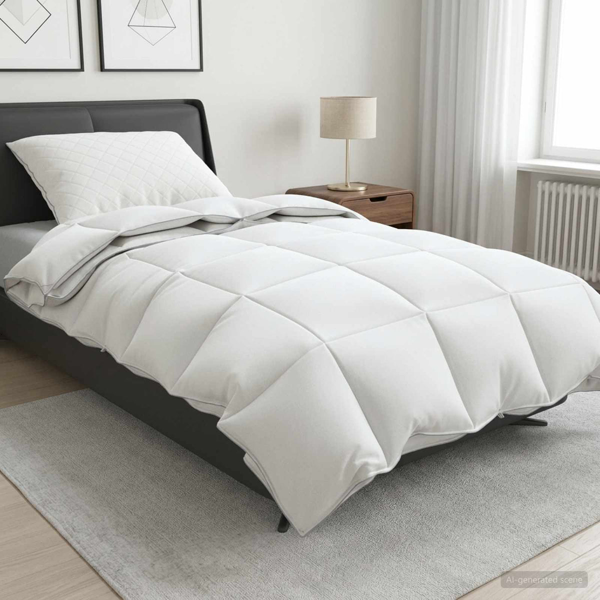 vidaXL Dekbed FULDA 137 x 200 cm 4 seizoenen 310 GSM 90% Gansendons