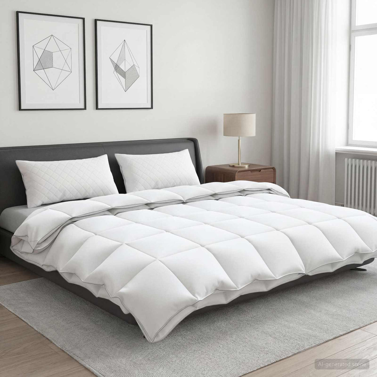 vidaXL Dekbed FULDA 137 x 200 cm 4 seizoenen 310 GSM 90% Gansendons