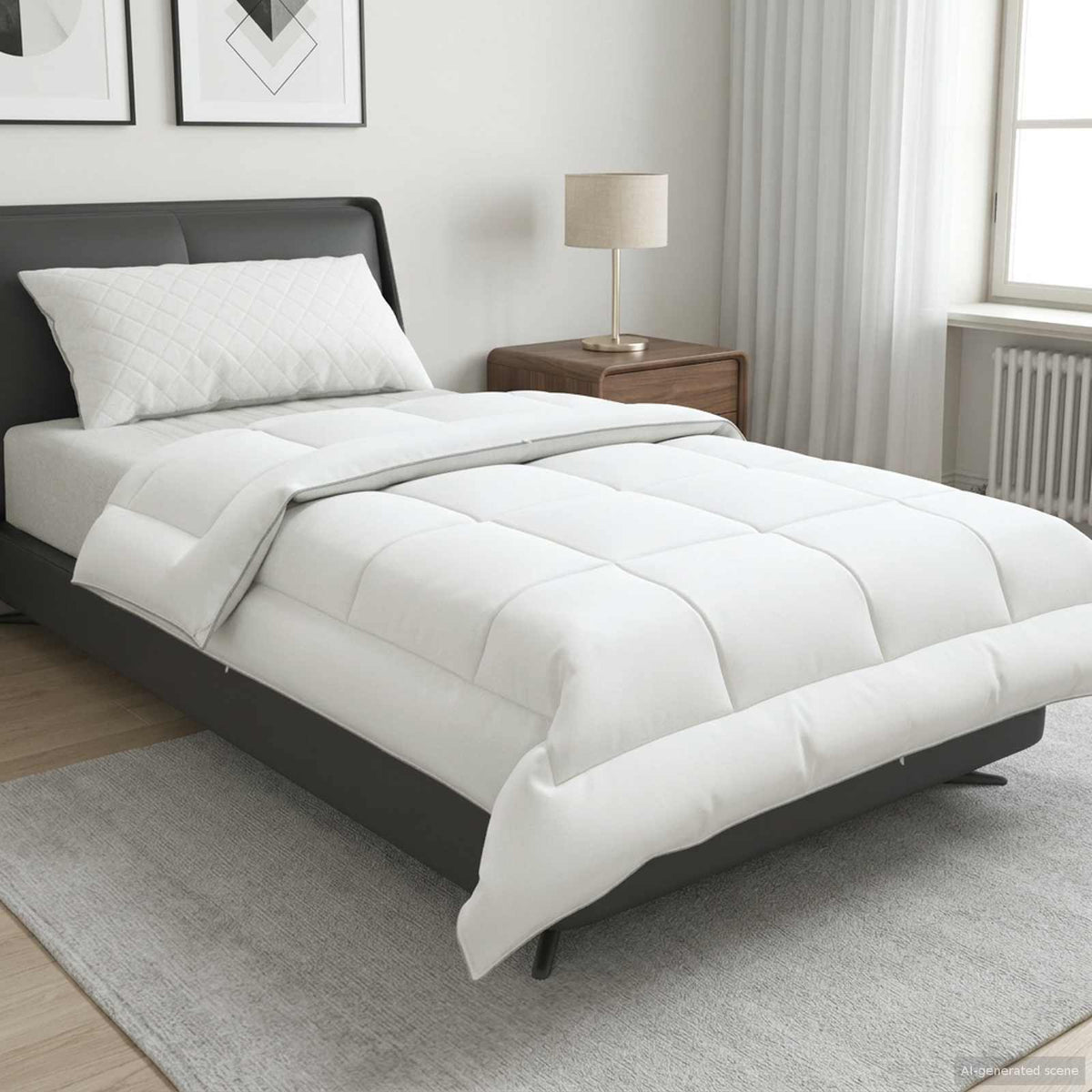 vidaXL Dekbed TRIER 137x200 cm 4 seizoenen 350 GSM Wit Hypoallergeen