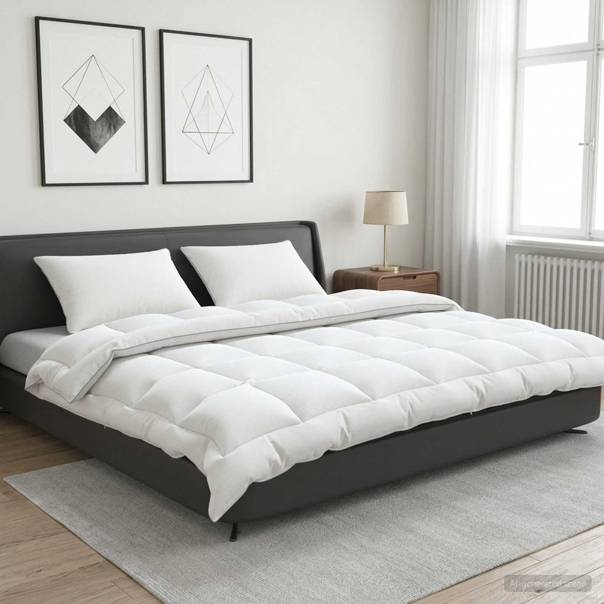vidaXL Dekbed TRIER 137x200 cm 4 seizoenen 350 GSM Wit Hypoallergeen