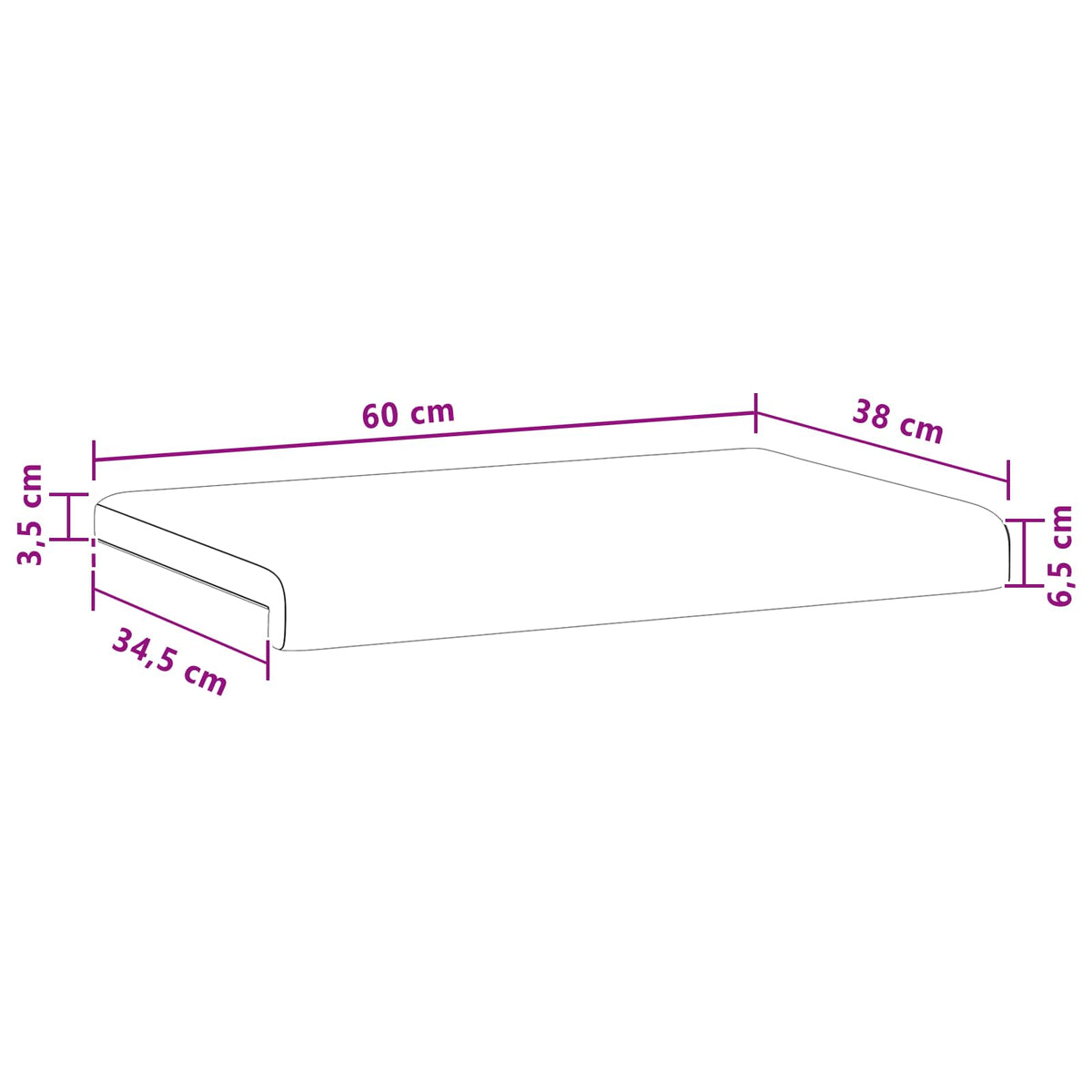 vidaXL Bankkussen Stof Lichtgrijs Diepte 35 cm