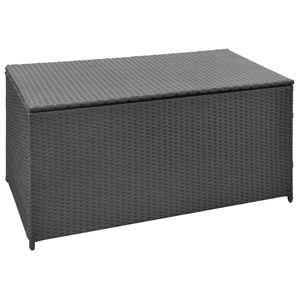 vidaXL Tuinbox 120x50x60 cm poly rattan zwart - Aashly