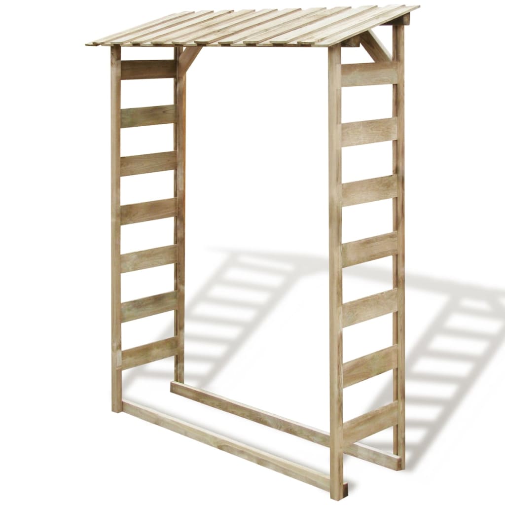 vidaXL Haardhoutopslag 150x44x176 cm geïmpregneerd grenenhout - Aashly