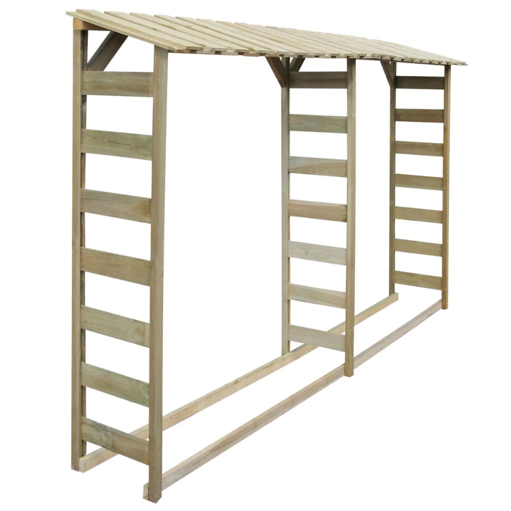 vidaXL Haardhoutopslag 150x44x176 cm geïmpregneerd grenenhout - Aashly