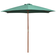 vidaXL Parasol 270x270 cm houten paal groen - Aashly