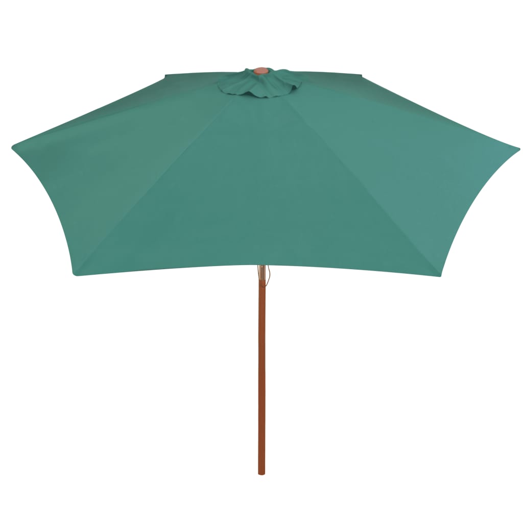 vidaXL Parasol 270x270 cm houten paal groen - Aashly