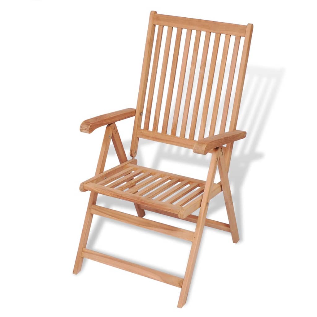 vidaXL Tuinstoelen 2 st verstelbaar massief teakhout - Aashly
