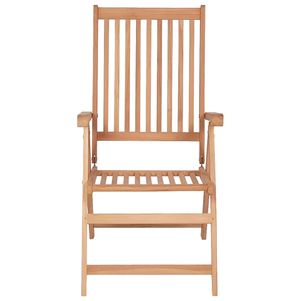 vidaXL Tuinstoelen 2 st verstelbaar massief teakhout - Aashly
