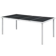 vidaXL Tuintafel 190x90x74 cm staal zwart - Aashly
