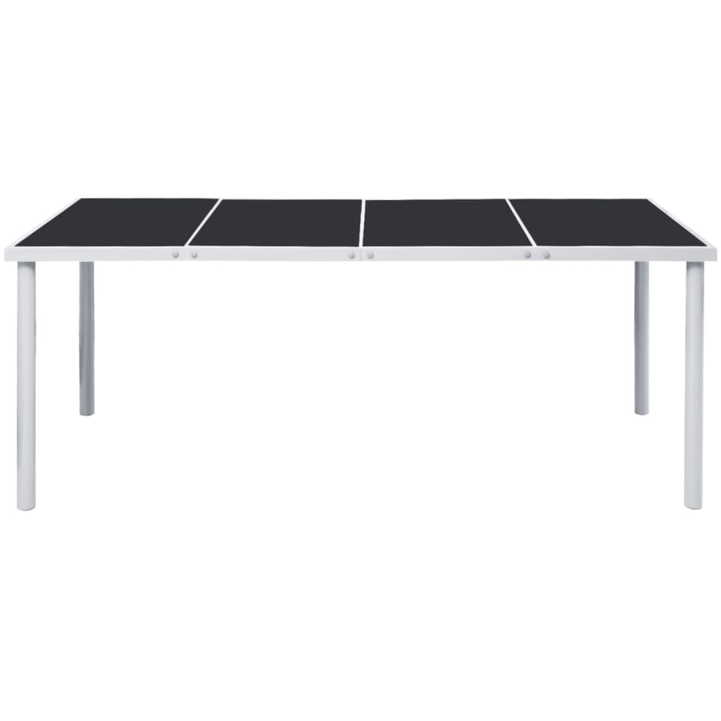 vidaXL Tuintafel 190x90x74 cm staal zwart - Aashly