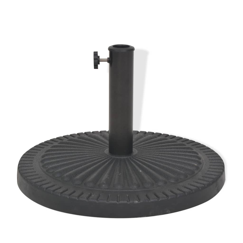 vidaXL Parasolvoet rond 29 kg hars zwart